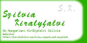 szilvia kiralyfalvi business card